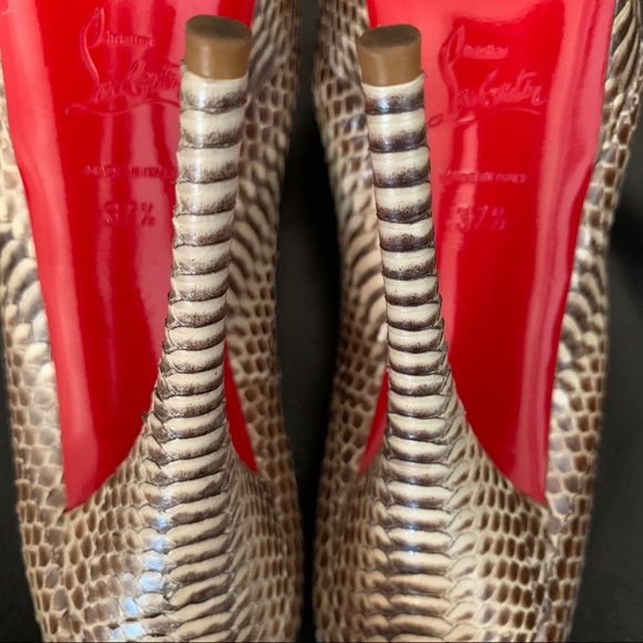 Louboutin Fetish 150MM Python - 37.5 - Picture 5 of 12